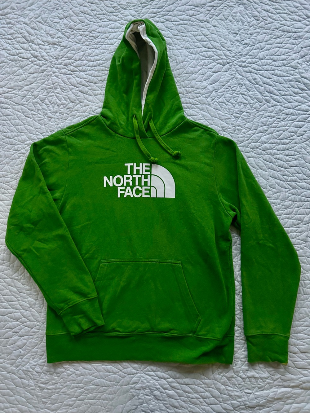 The North Face Green Hoodie with White Logo